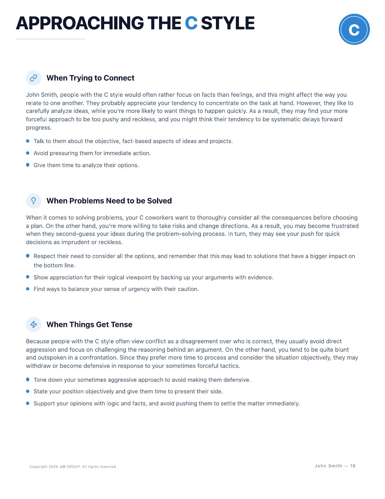 Advanced DISC report — page 13