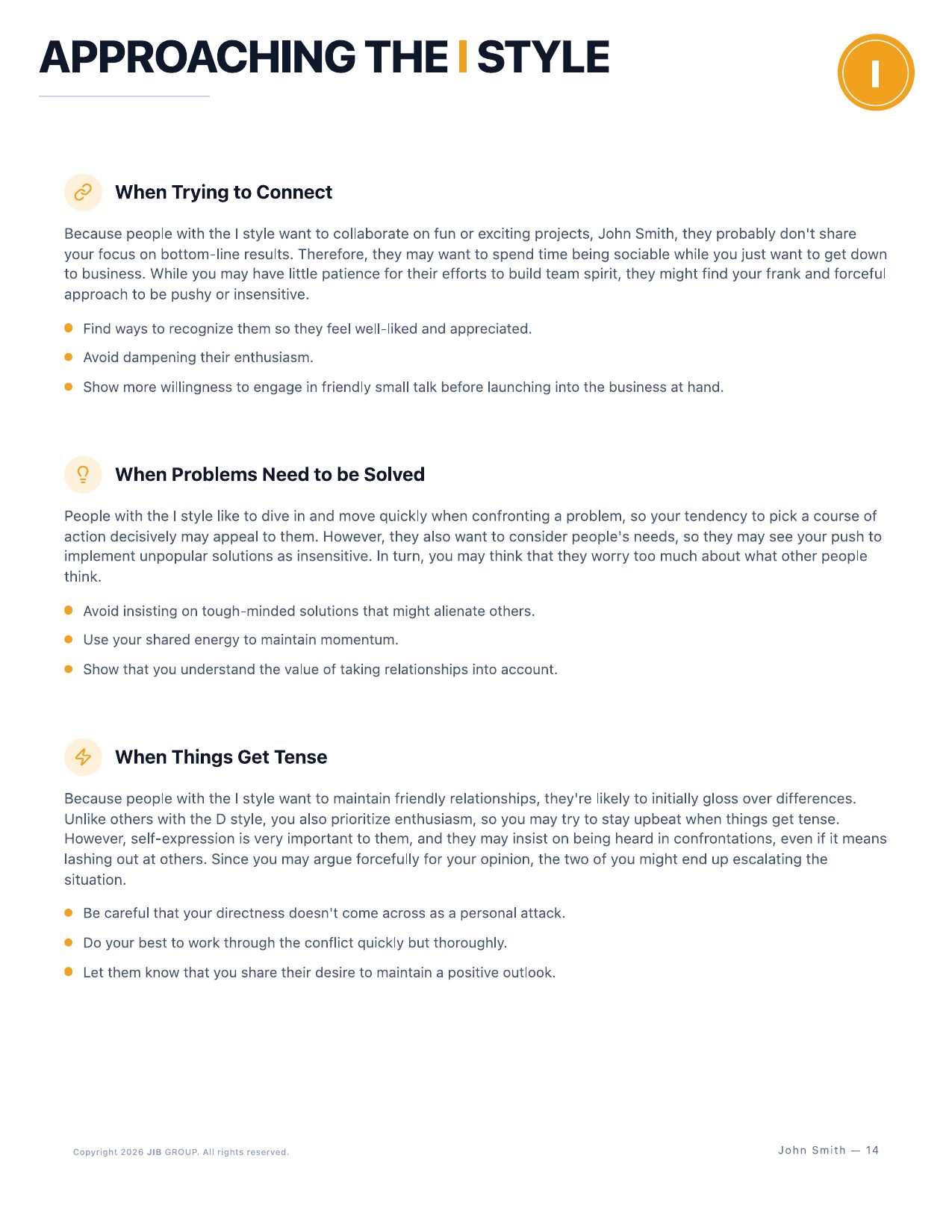 Advanced DISC report — page 11
